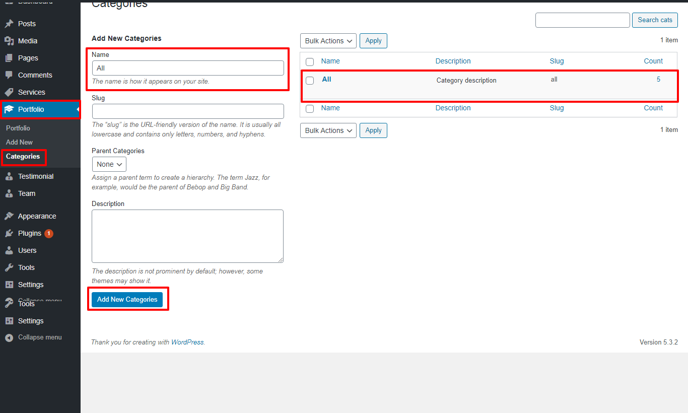 Image showing how to create project post